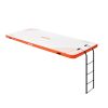 VEVOR Inflatable Floating Dock, 15 x 6FT Inflatable Dock Platform, Non-Slip Water Floating Dock Mat with Detachable Ladder & Portable Carrying Bag, Fl