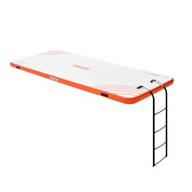 VEVOR Inflatable Floating Dock, 15 x 6FT Inflatable Dock Platform, Non-Slip Water Floating Dock Mat with Detachable Ladder & Portable Carrying Bag, Fl