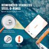 VEVOR Inflatable Floating Dock, 8 x 5FT Inflatable Dock Platform, Non-Slip Water Floating Dock Mat with Portable Carrying Bag & Detachable Ladder, Flo