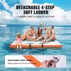 VEVOR Inflatable Floating Dock, 8 x 5FT Inflatable Dock Platform, Non-Slip Water Floating Dock Mat with Portable Carrying Bag & Detachable Ladder, Flo