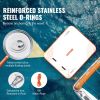 VEVOR Inflatable Floating Dock, 6 x 5FT Inflatable Dock Platform, Non-Slip Water Floating Dock Mat with Portable Carrying Bag & Detachable Ladder, Flo
