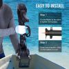 VEVOR Electric Trolling Motor 86lb Thrust Transom Mounted 24-Volt Boat Motor Variable Speed 10 LED Indicator for Kayak, Inflatable Fishing Boats (34"
