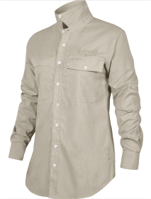 Women's UPF 50+ Long Sleeve UV Sun Protection Safari Shirts Outdoor Quick Dry Fishing Hiking Gardening Travel Shirts (Color: Khaki, size: M)
