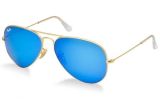 Ray Ban 3025 112/17 Aviator Gold Frame with BLUR MIRROR Lens -ALL SIZES  55mm , 58mm  , 62mm